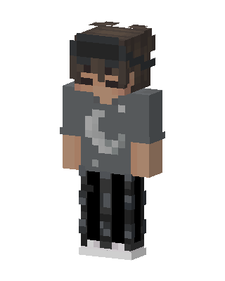 Moon Hoodie Boy skin, 3D preview
