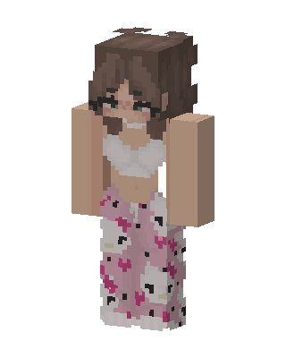 Cozy Pajama Girl skin, 3D preview