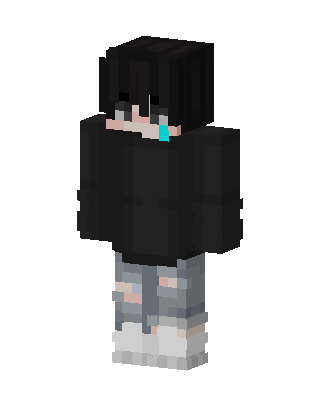 Black Anime Girl Minecraft e-girl skin