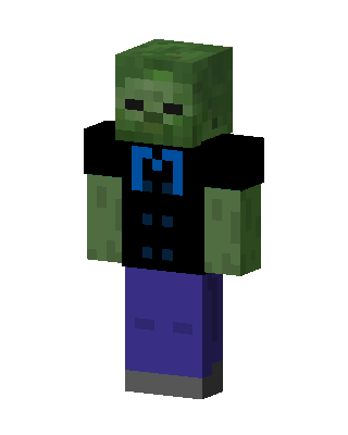Zombie Gamer skin, 3D preview