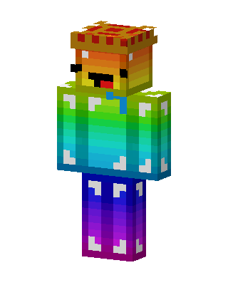 Rainbow Pie Head Minecraft skin