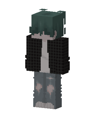 Teal Grunge Minecraft skin