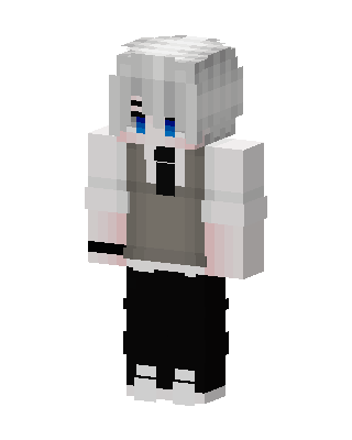 Silver Vest Boy Minecraft cute skin