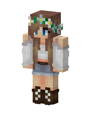 Flower Crown Girl Minecraft skin