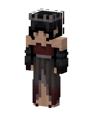 Black Ninja Girl skin, 3D preview