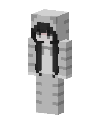 Gray Player Girl skin, 3D preview