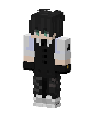 Dark Vest Boy skin, 3D preview