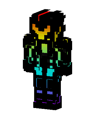 Neon Rainbow Hacker Minecraft skin