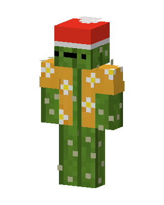 Santa Cactus skin, 3D preview