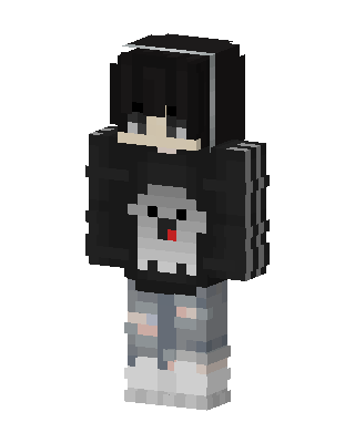 Black Hoodie Girl Minecraft skin