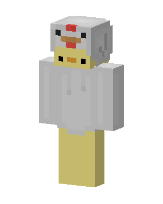 Chicken Hoodie skin, 3D preview