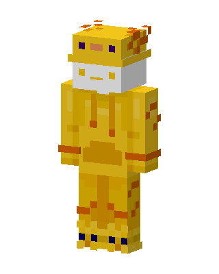 Golden Axolotl Minecraft skin