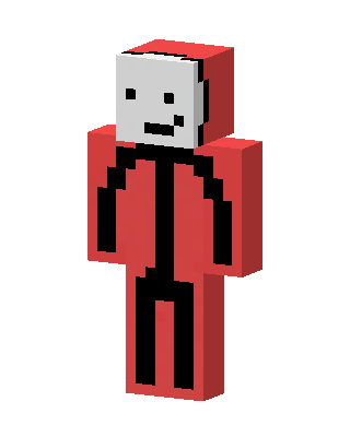 Red Stickman skin, 3D preview
