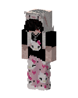 Kitty Pajama Emo skin, 3D preview