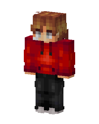 Red Hoodie Boy Minecraft hoodie skin
