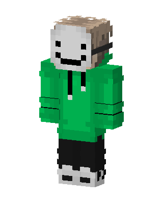 Green Masked Hoodie Boy Minecraft skin