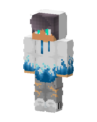 Blue Flame Hoodie Minecraft skin