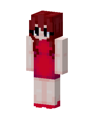 Red Dress Girl skin, 3D preview