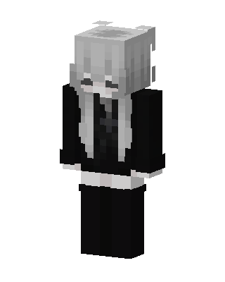 Monochrome Suit Girl skin, 3D preview