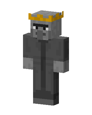 Gray Pig King skin, 3D preview