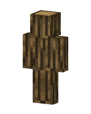 Oak Log skin, 3D preview