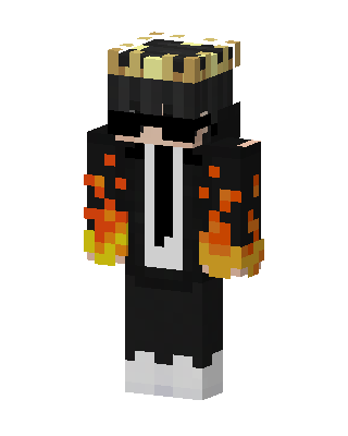 Black Crowned Hero Boy Minecraft black skin