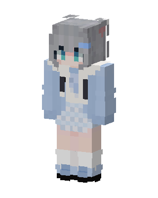 Frosty Catgirl skin, 3D preview