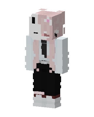 White Anime Girl Minecraft white skin