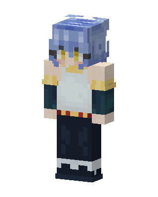 Blue Haired Anime Minecraft skin