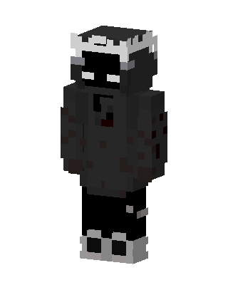 Black Masked Villain Boy skin, 3D preview