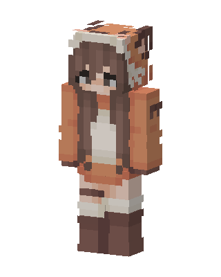 Tiger Hoodie Girl skin, 3D preview