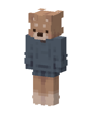Shiba Sweater skin, 3D preview