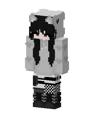 Emo Wolf Girl skin, 3D preview