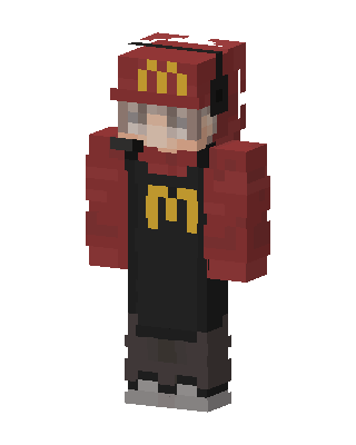 Fast Food Worker skin, 3D preview