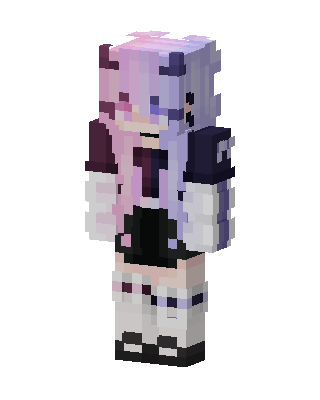 Pastel Split Girl Minecraft pink skin