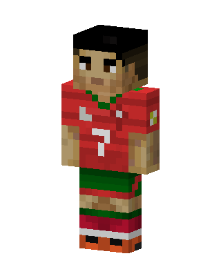 Red Jersey Footballer skin, 3D preview