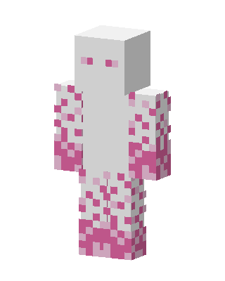 Pink Speckled Ghost Minecraft holiday skin
