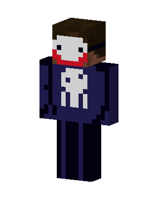 Blue Emo Boy skin, 3D preview