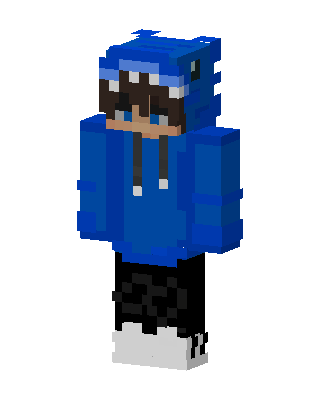 Blue Dino Hoodie Minecraft skin