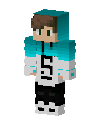 Teal Hoodie Boy Minecraft skin