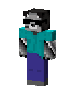 Masked Raccoon skin, 3D preview