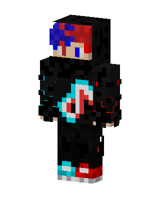 Neon Glitch Hoodie Minecraft skin