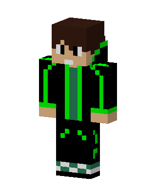 Black Emo Boy skin, 3D preview