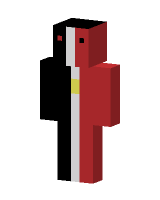 Black Red Split Minecraft skin