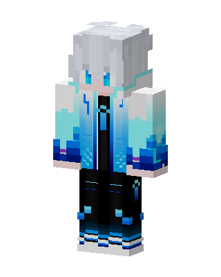 Blue Drip Boy skin, 3D preview