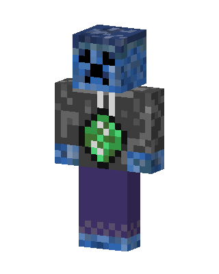 Frozen Creeper Hoodie skin, 3D preview