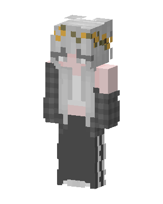 Flower Crown Girl skin, 3D preview