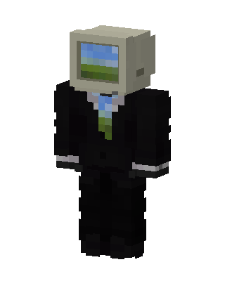Retro Monitor Suit skin, 3D preview