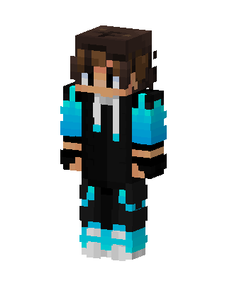 Black Hoodie Boy skin, 3D preview