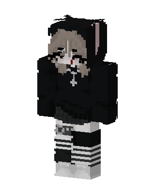 Goth Cat Girl Minecraft skin